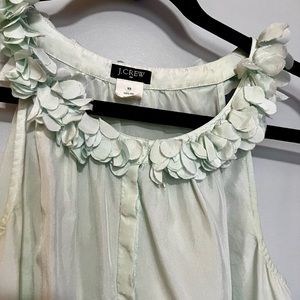 J. Crew XS blue petal silk top